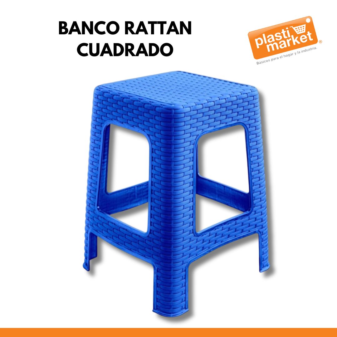 MX-310 BANCO RATTAN CUADRADO
