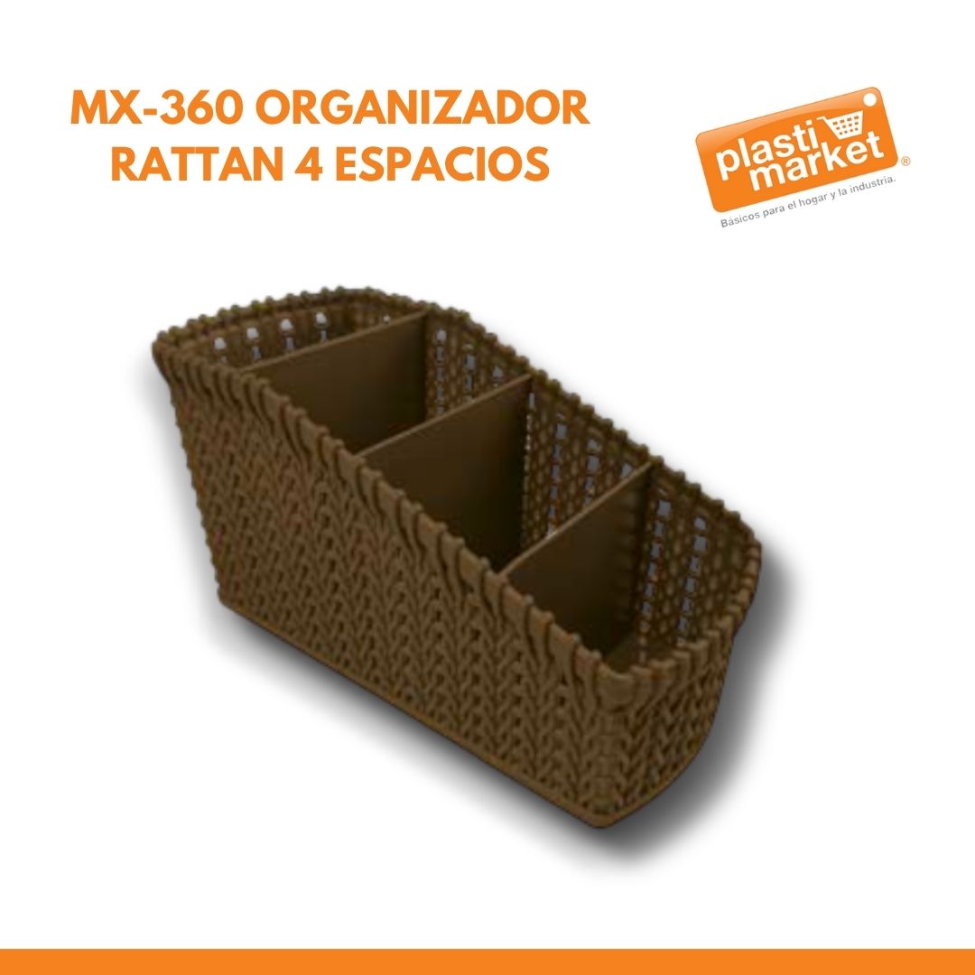 MX-360 ORGANIZADOR RATTAN 4 ESPACIOS