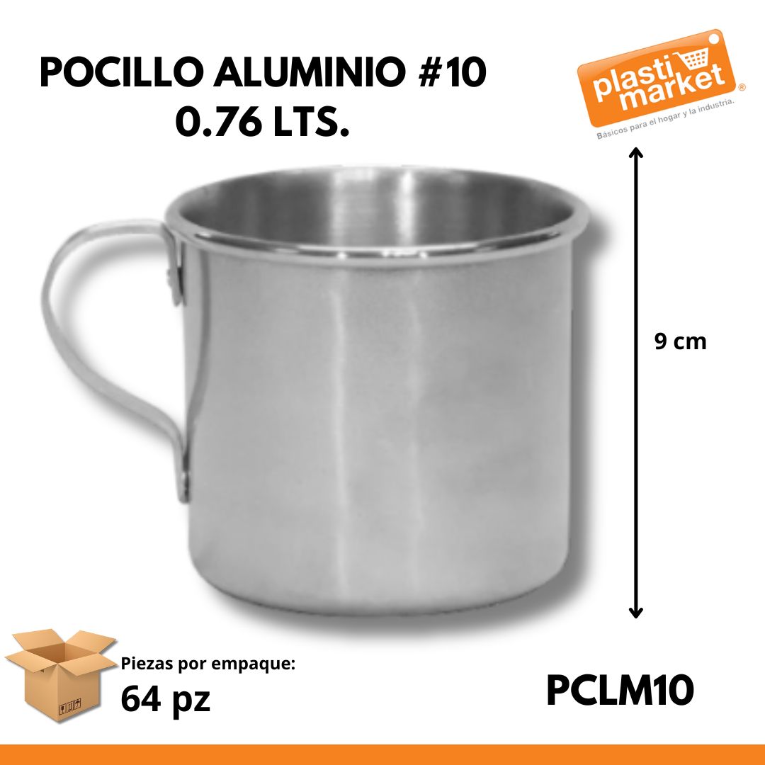 1083 POCILLO ALUMINIO #10  0.76 LTS.