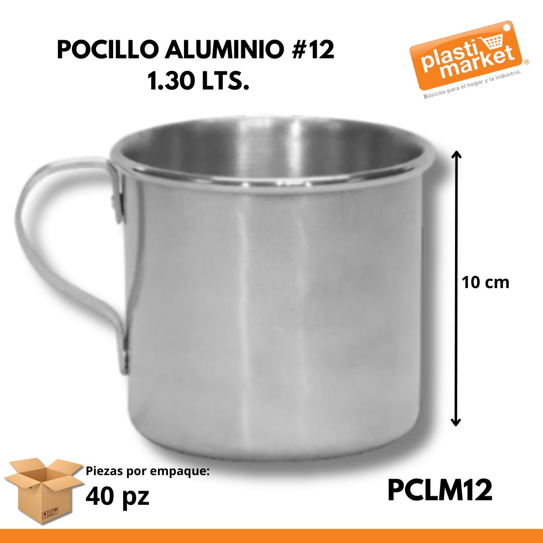 1084 POCILLO ALUMINIO #12  1.30 LTS.