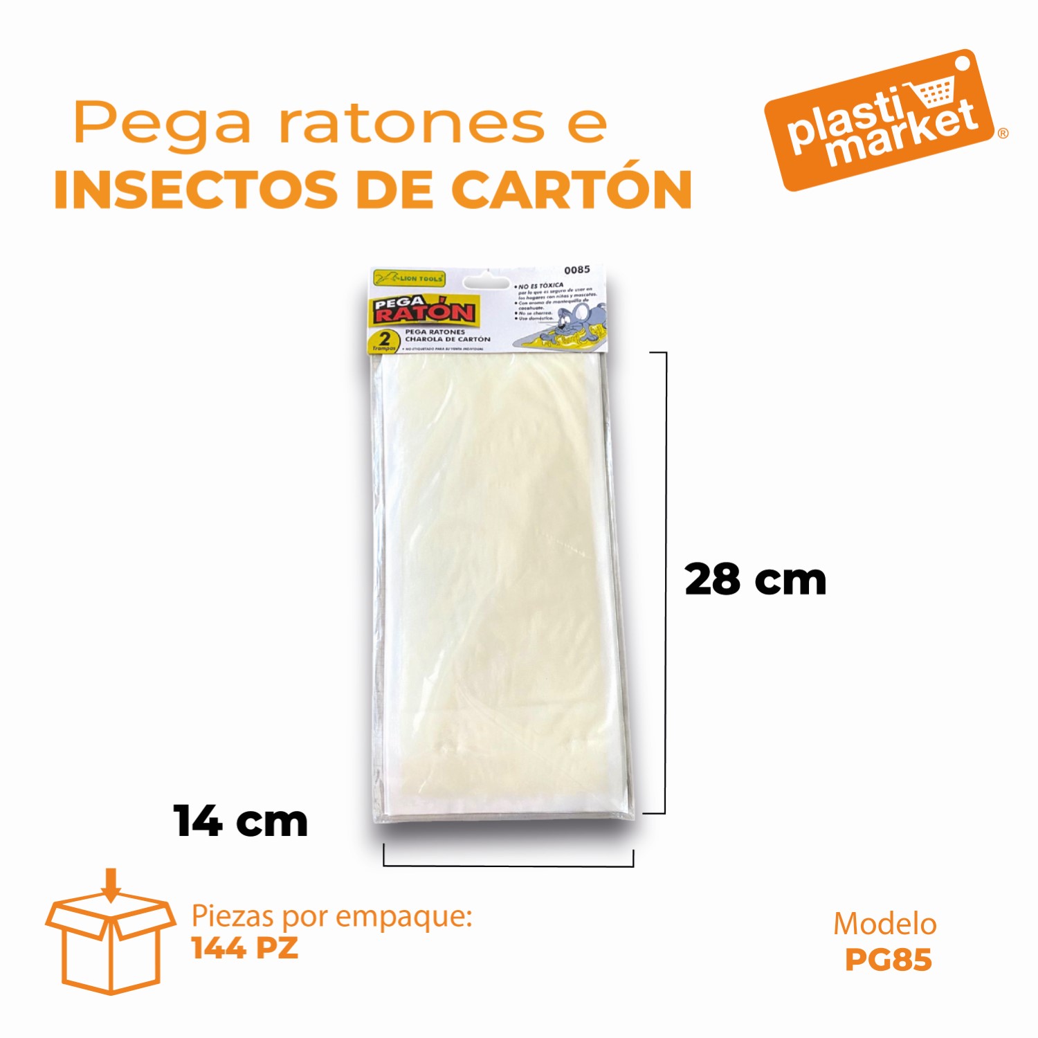0085 PEGA RATONES E INSECTOS DE CARTON LT