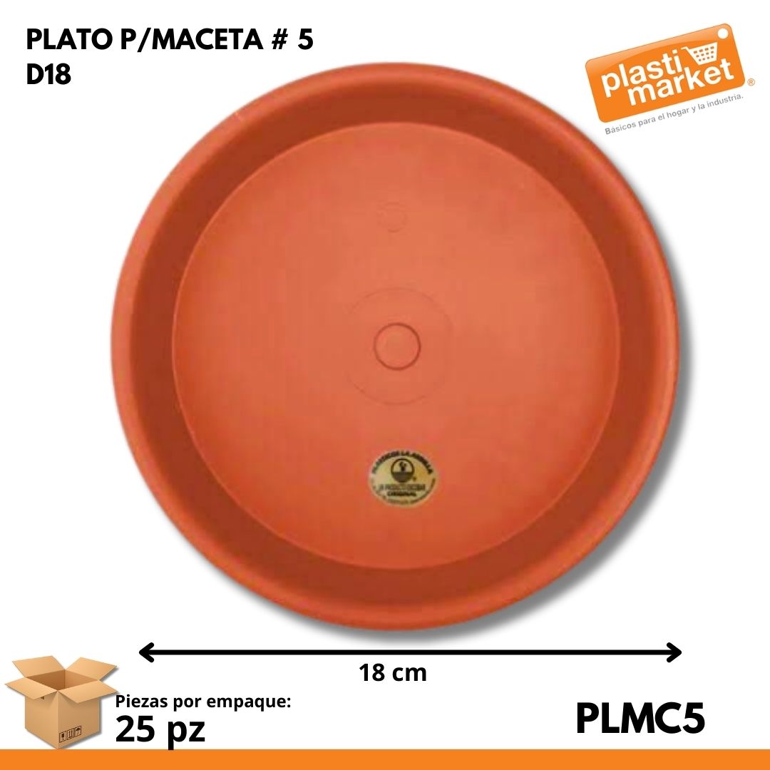 PLATO P/MACETA # 5 D18