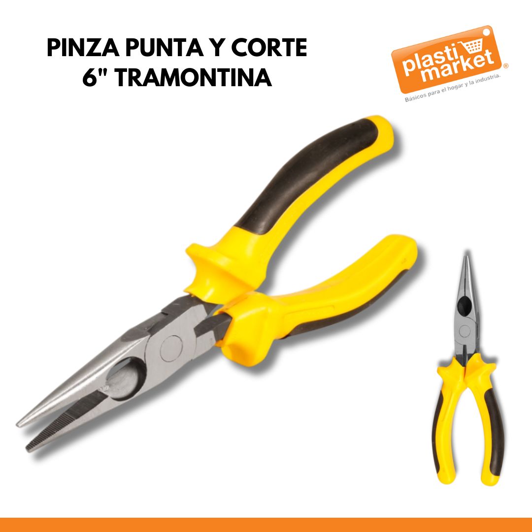 7023 PINZA PUNTA Y CORTE 6" TRAMONTINA