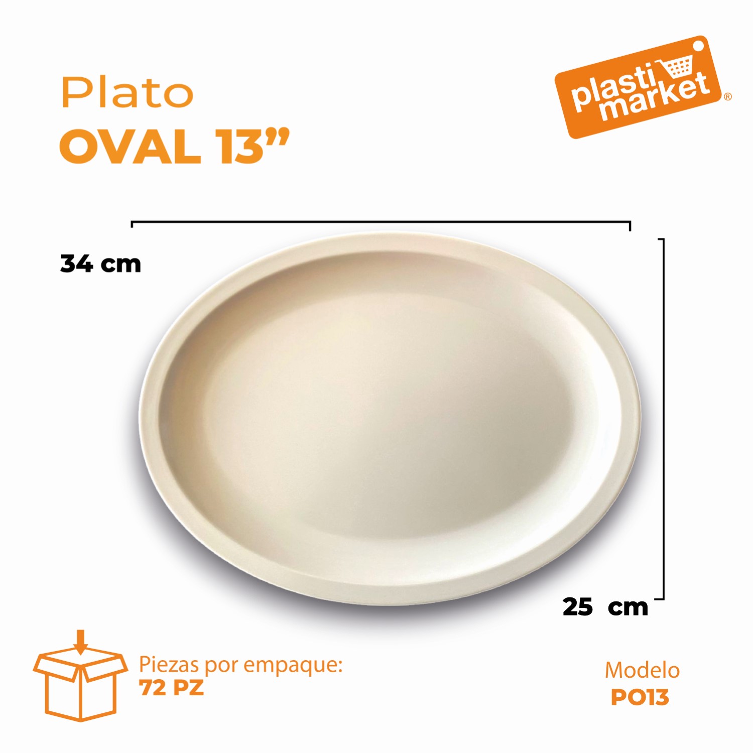PO13 PLATO OVAL 13"