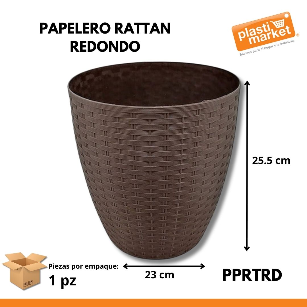 PAPELERO RATTAN REDONDO