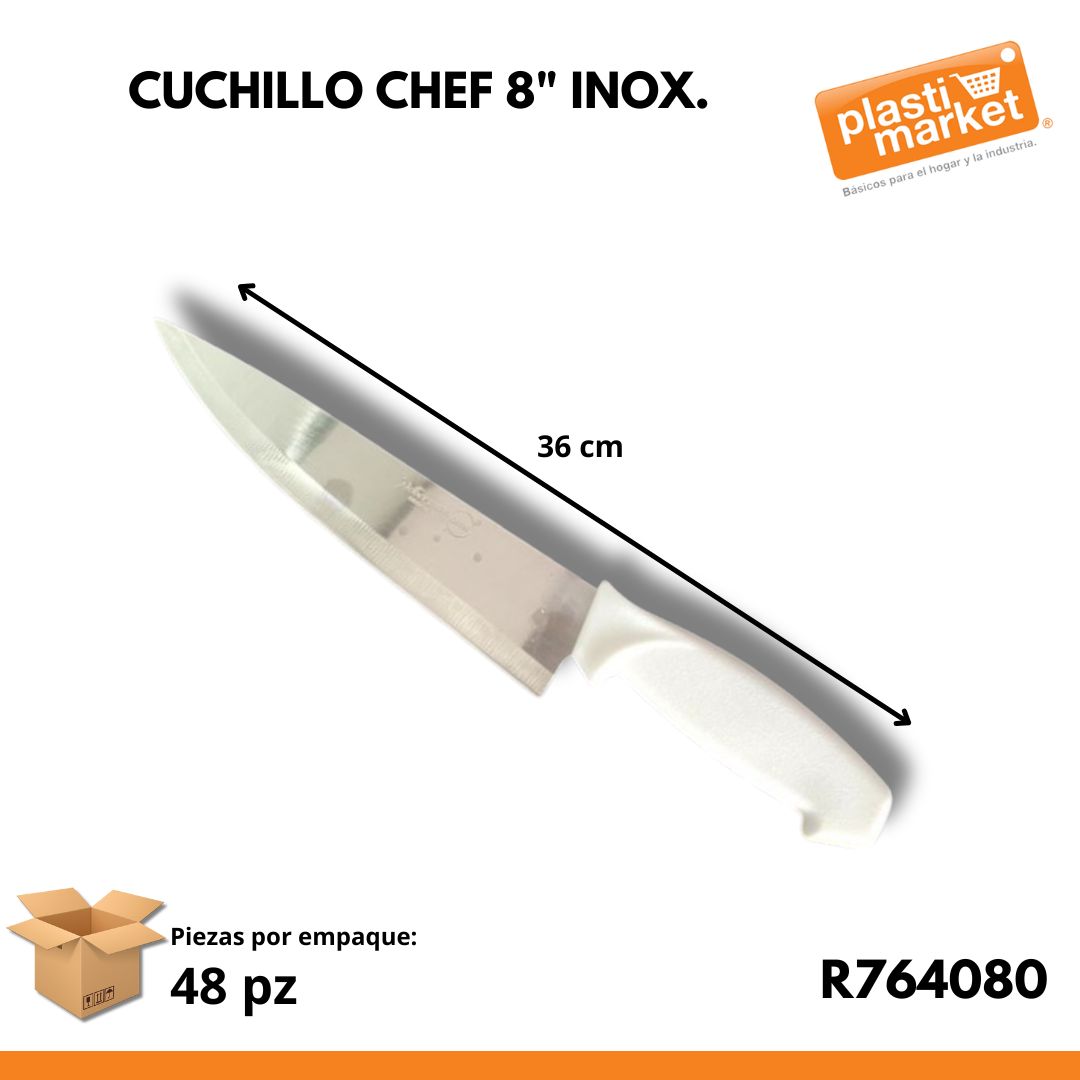 R-764080 CUCHILLO CHEF 8" INOX.