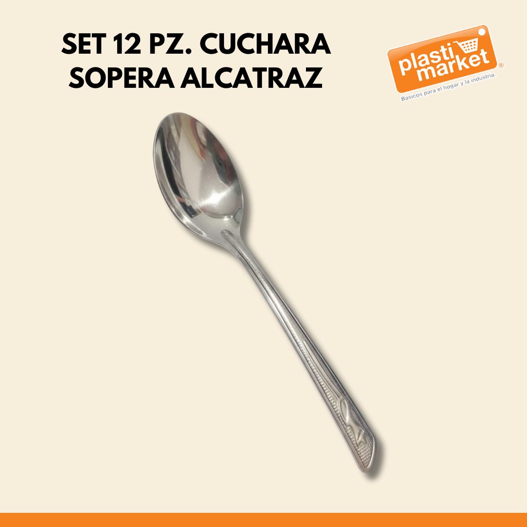 M-71010 SET 12 PZ. CUCHARA SOPERA ALCATRAZ