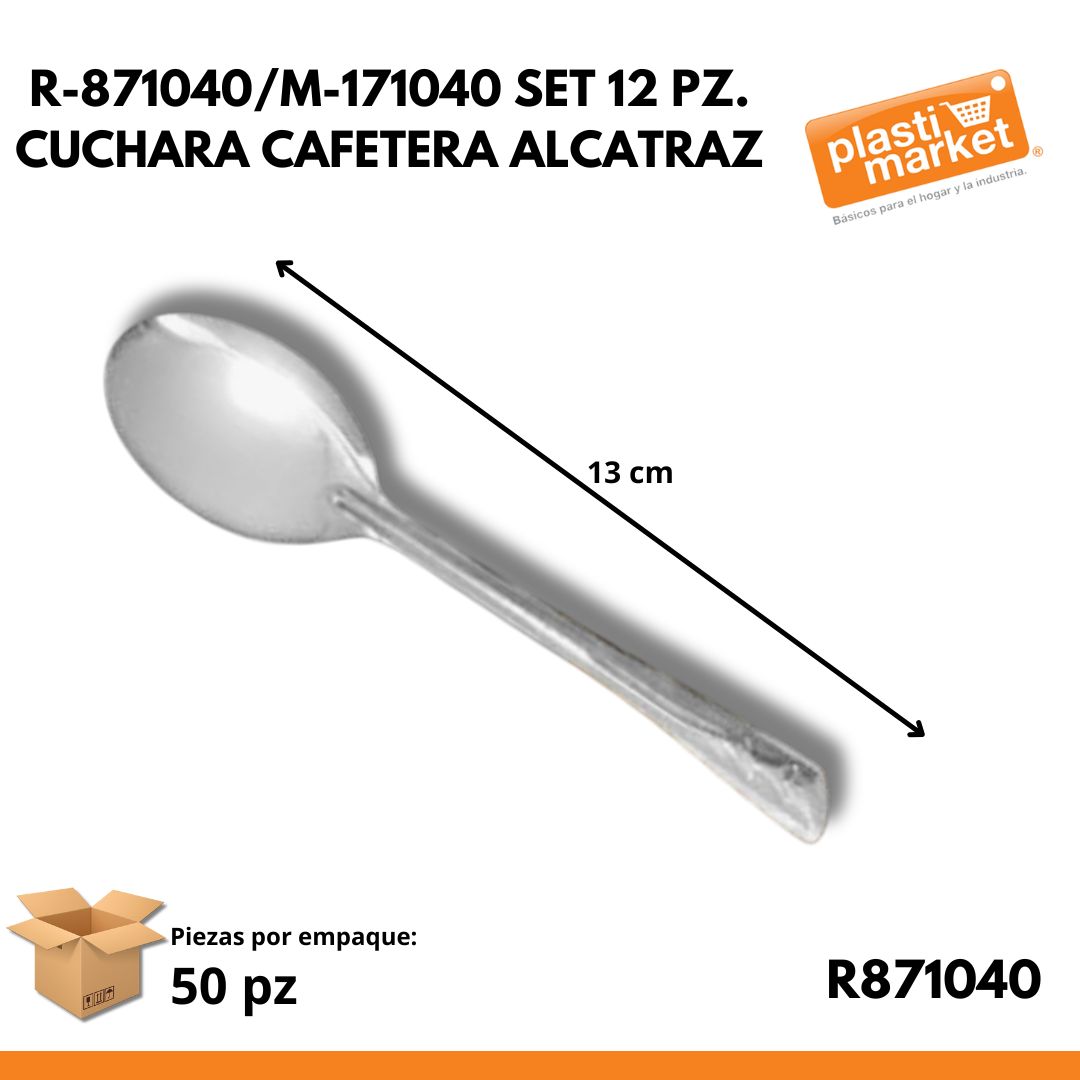 R-871040 SET 12 PZ. CUCHARA CAFETERA ALCATRAZ