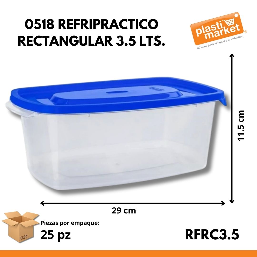 0518 REFRIPRACTICO RECTANGULAR 3.5 LTS.