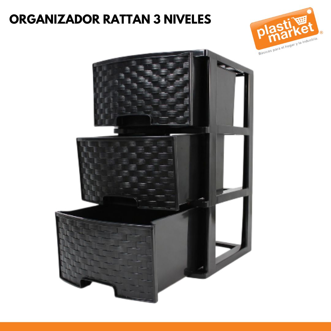 ORGANIZADOR RATTAN 3 NIVELES