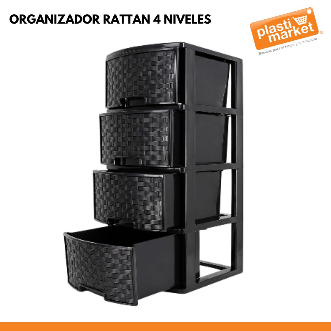 ORGANIZADOR RATTAN 4 NIVELES