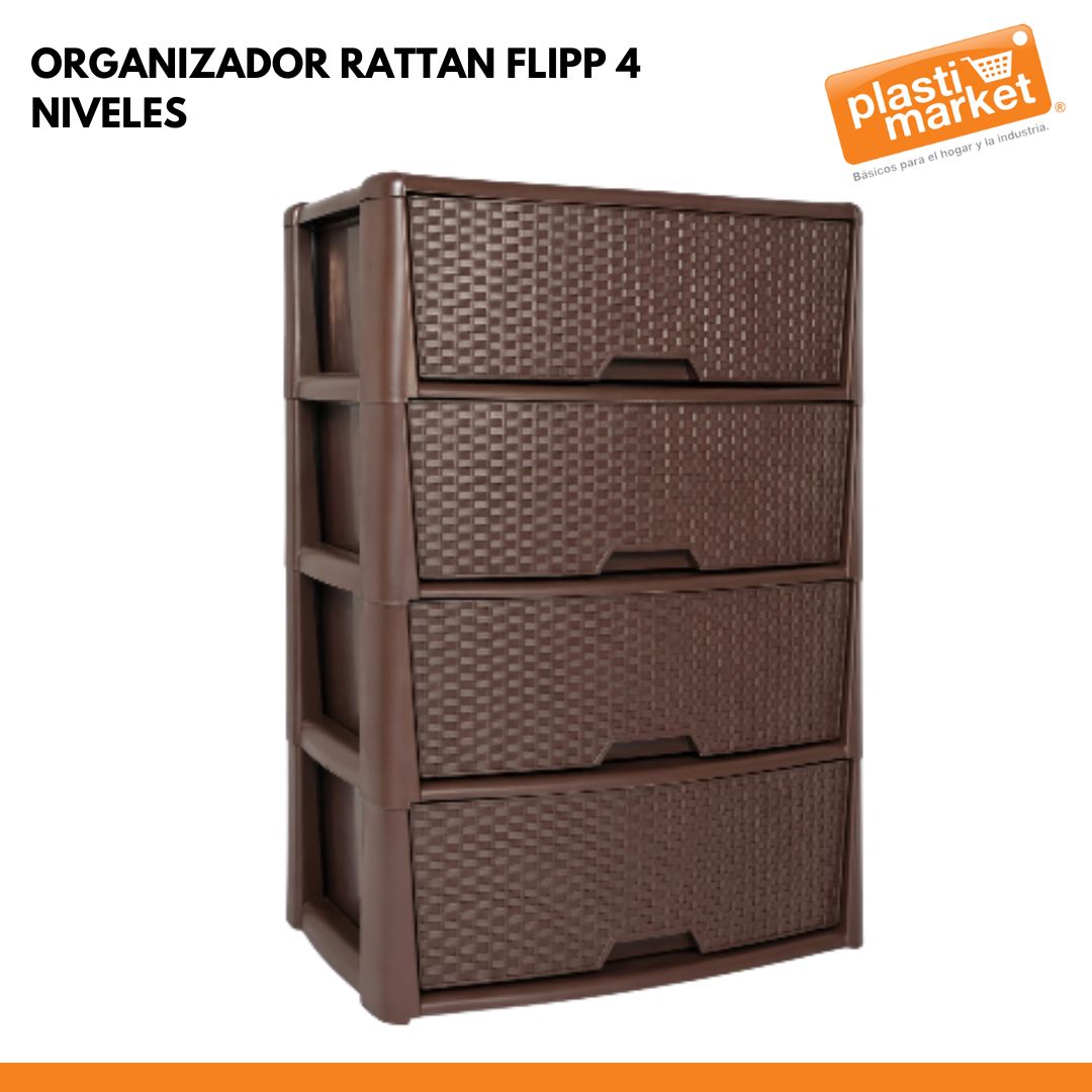 ORGANIZADOR RATTAN FLIPP 4 NIVELES