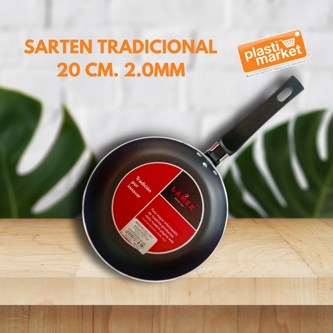 SARTEN TRADICIONAL 20 CM. 2.0MM