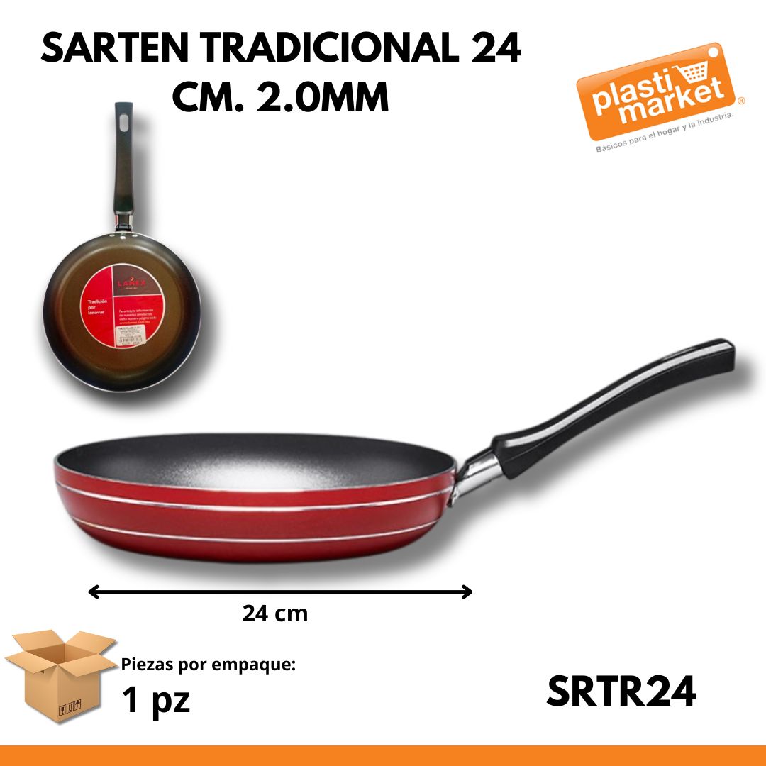 SARTEN TRADICIONAL 24 CM. 2.0MM