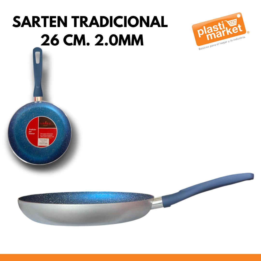 SARTEN TRADICIONAL 26 CM. 2.0MM