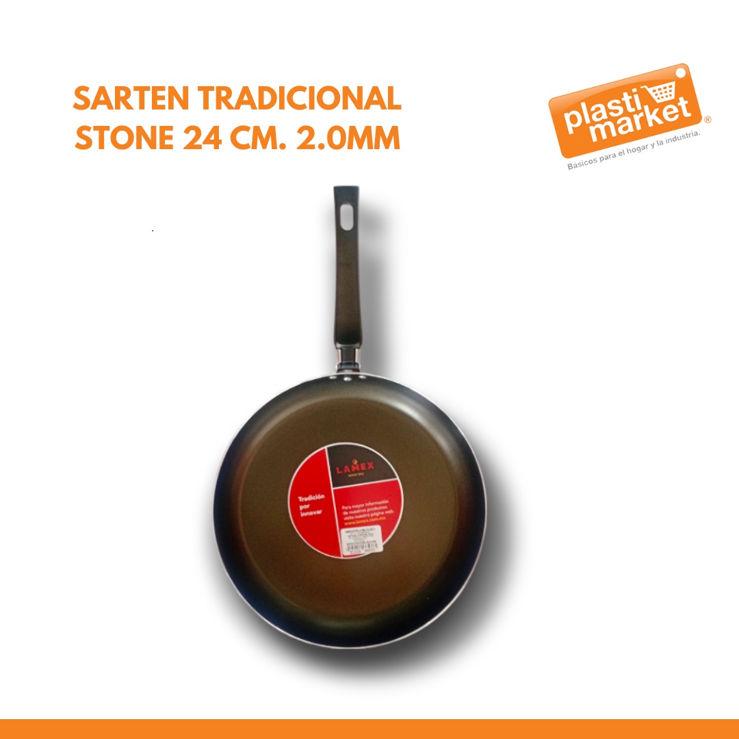 SARTEN TRADICIONAL STONE 24 CM. 2.0MM