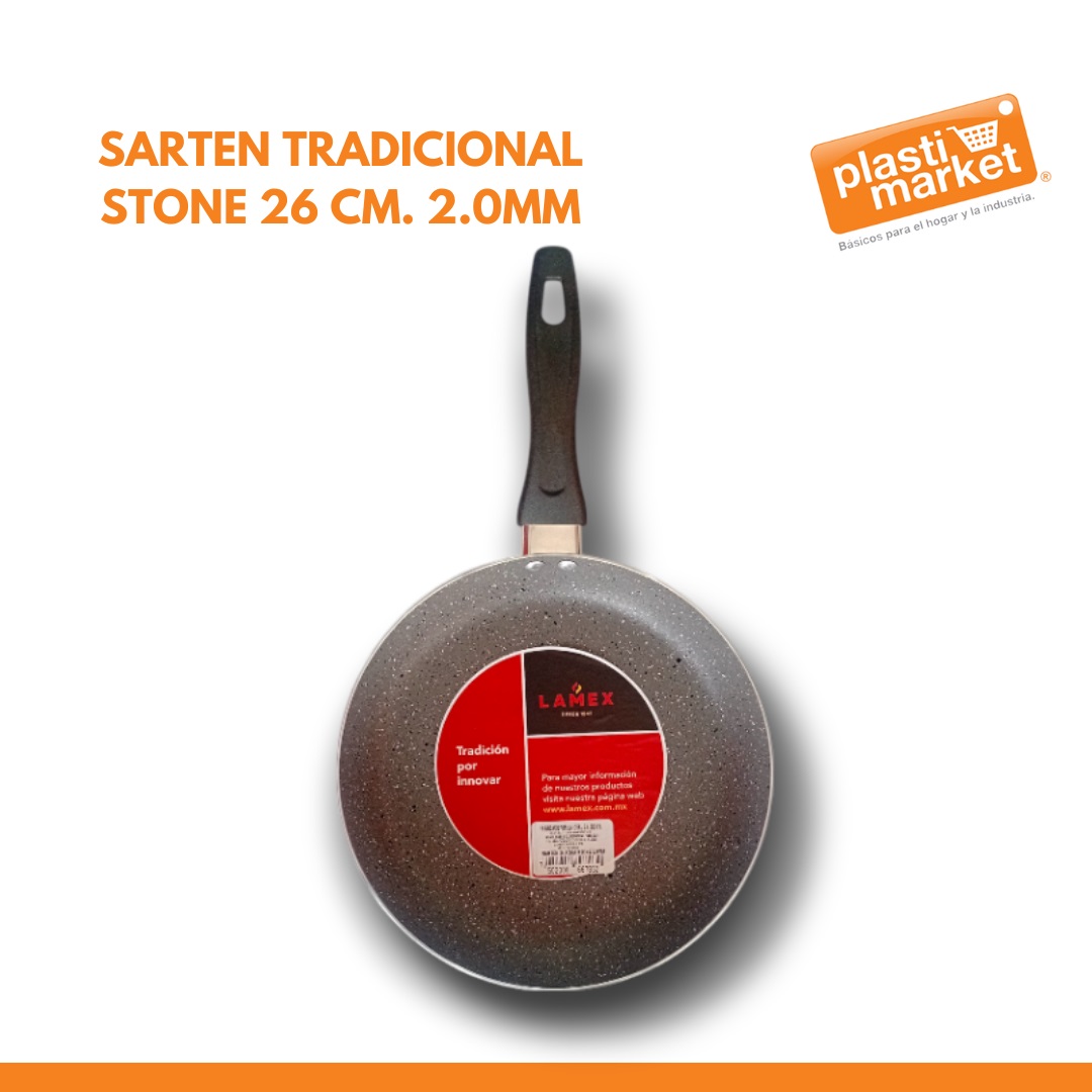 SARTEN TRADICIONAL STONE 26 CM. 2.0MM