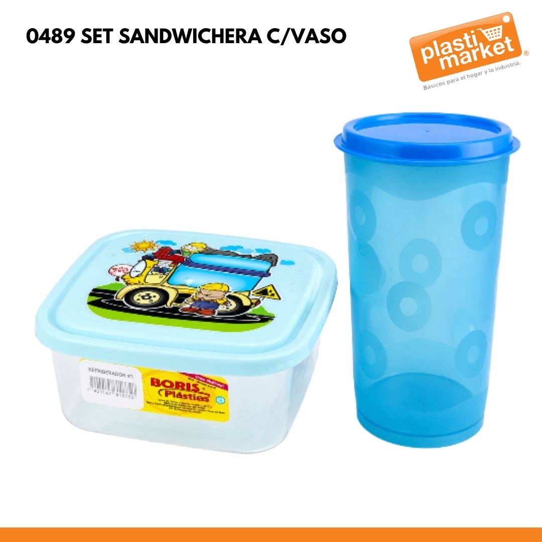 0489 SET SANDWICHERA C/VASO
