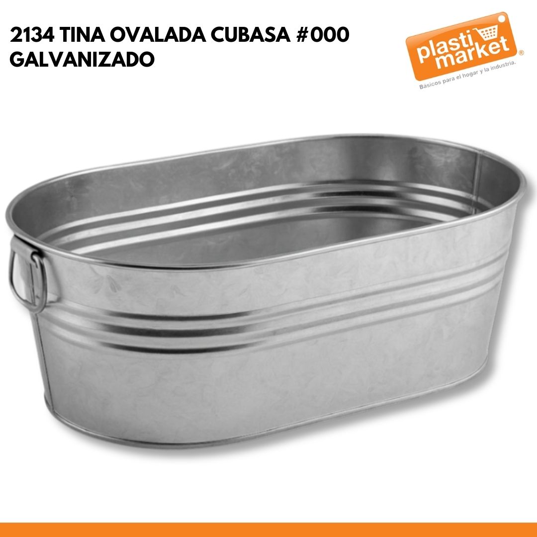 2134 TINA OVALADA CUBASA #000 GALVANIZADO