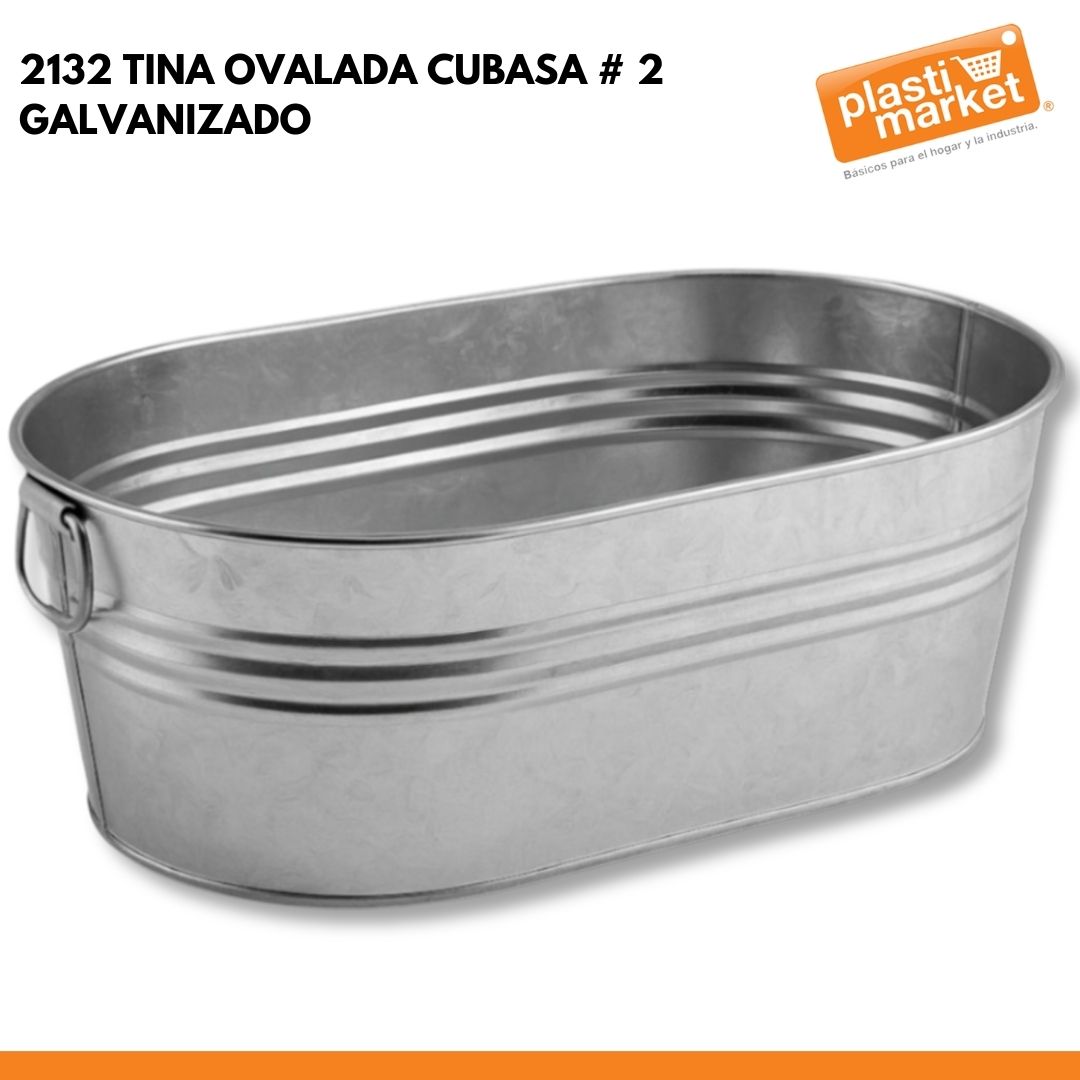 2132 TINA OVALADA CUBASA # 2 GALVANIZADO