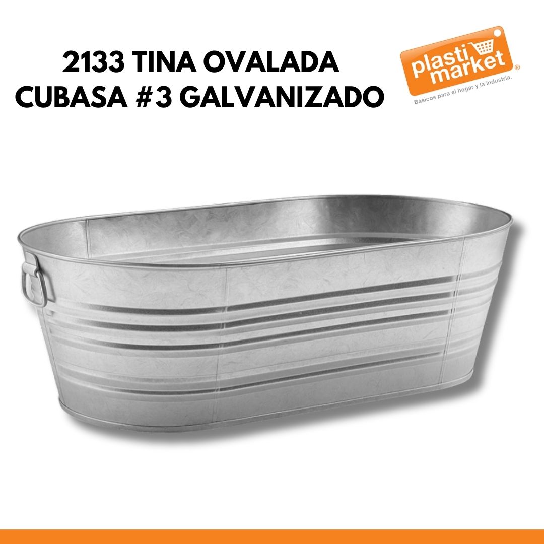 2133 TINA OVALADA CUBASA # 3 GALVANIZADO