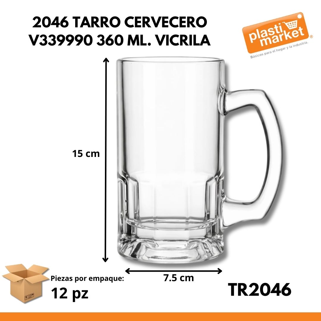 2046 TARRO CERVECERO V339990 360 ML. VICRILA