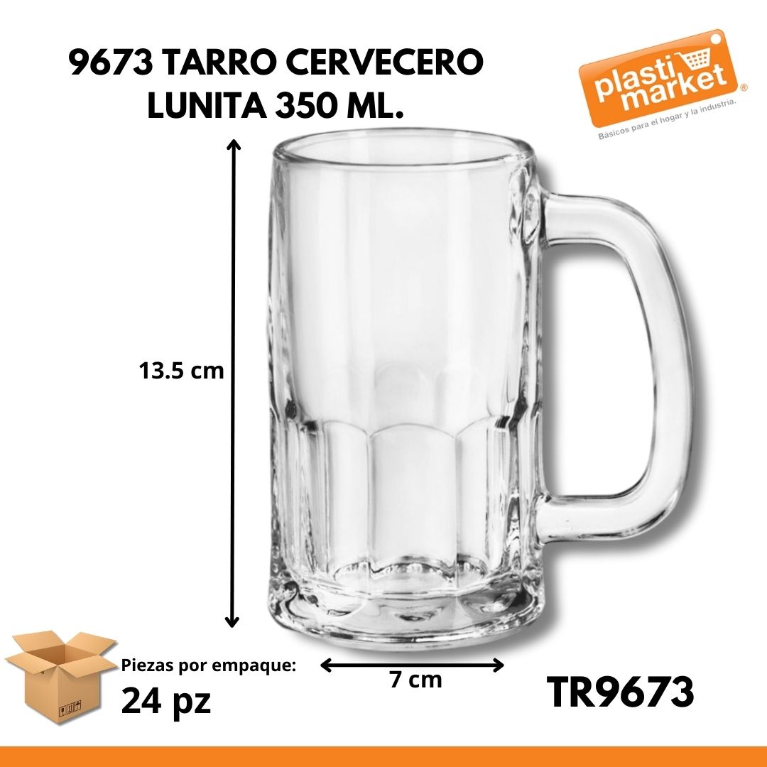 9673 TARRO CERVECERO LUNITA 350 ML.