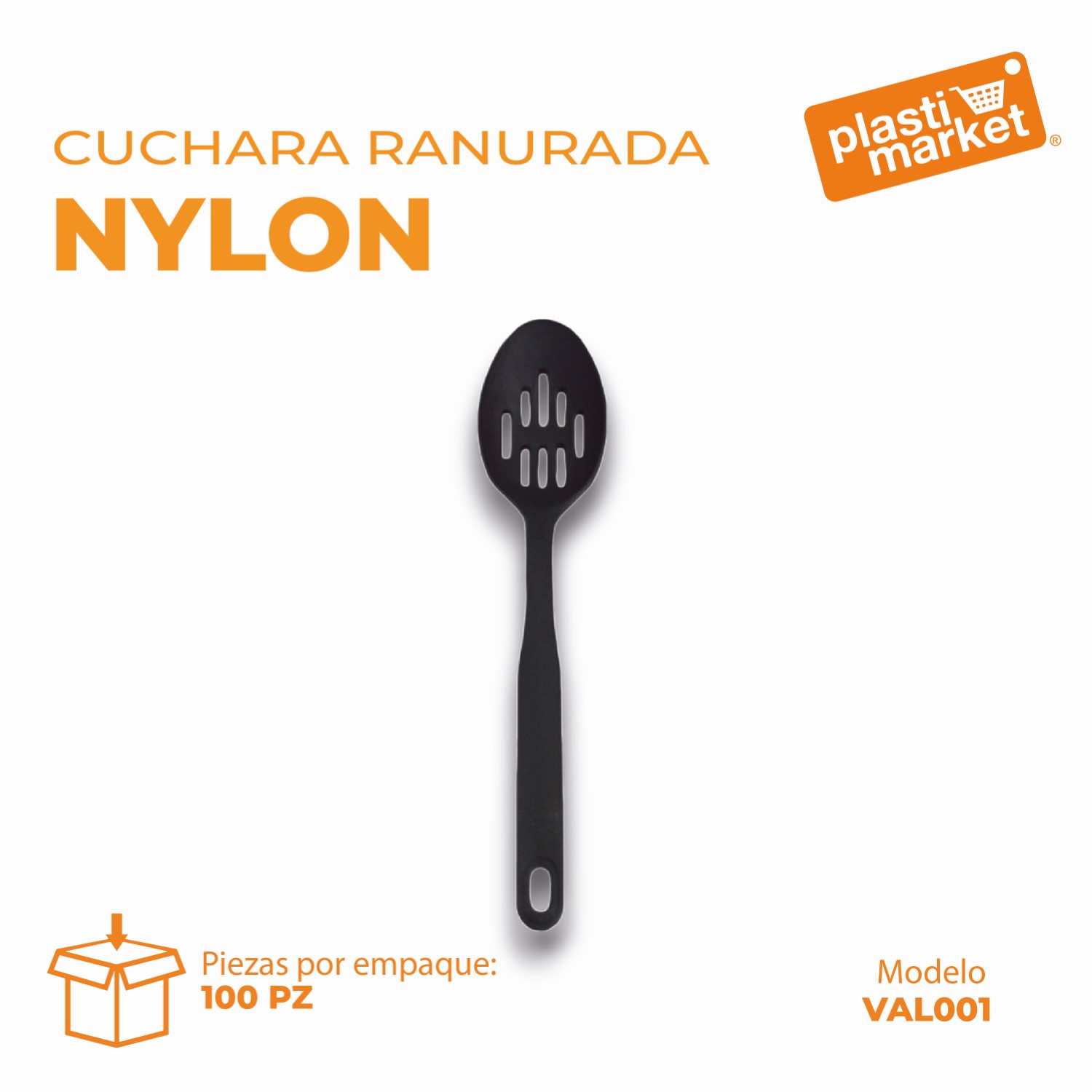 VAL001 CUCHARA RANURADA NYLON "OFERTA"