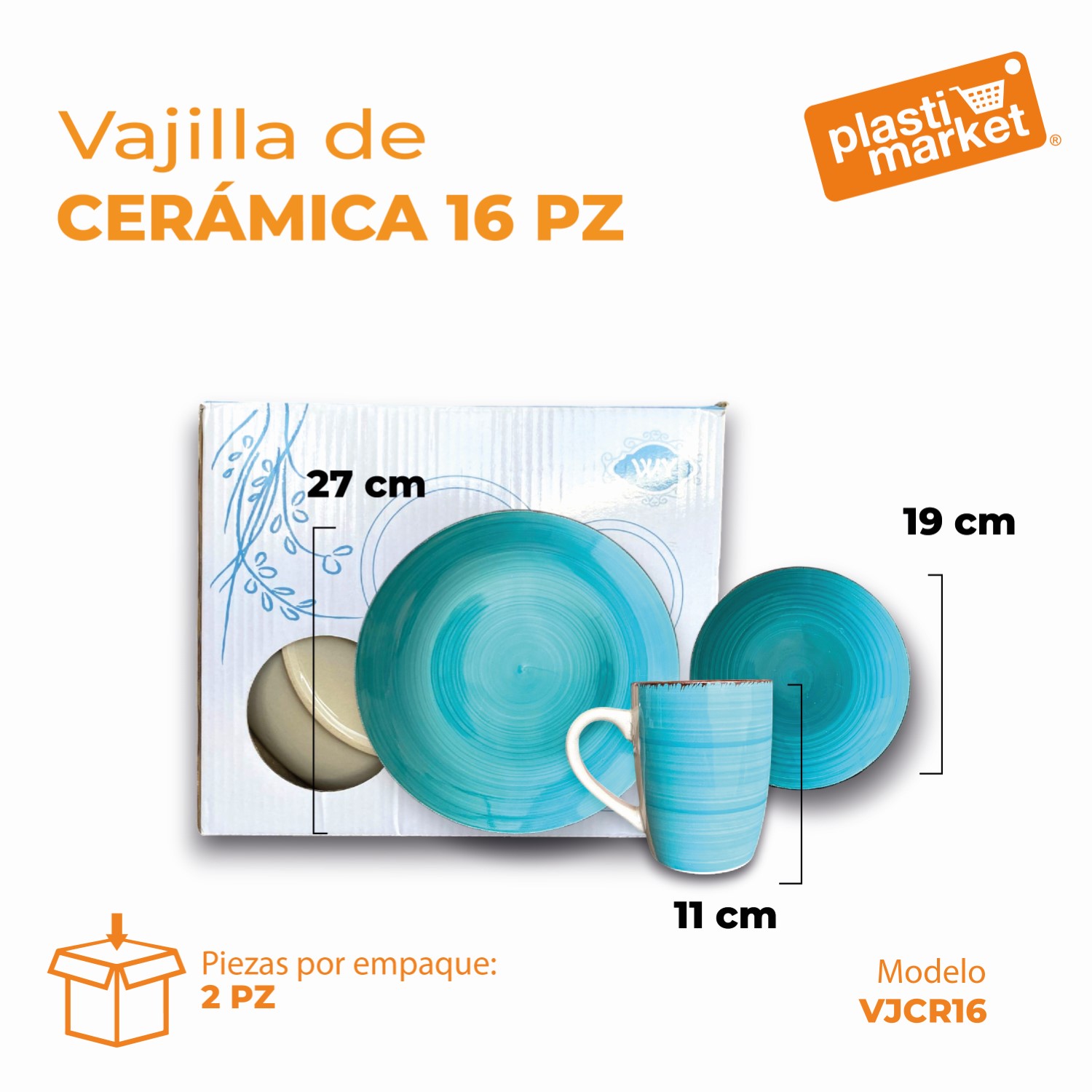 VAJILLA CERAMICA 16 PZ. "OFERTA"
