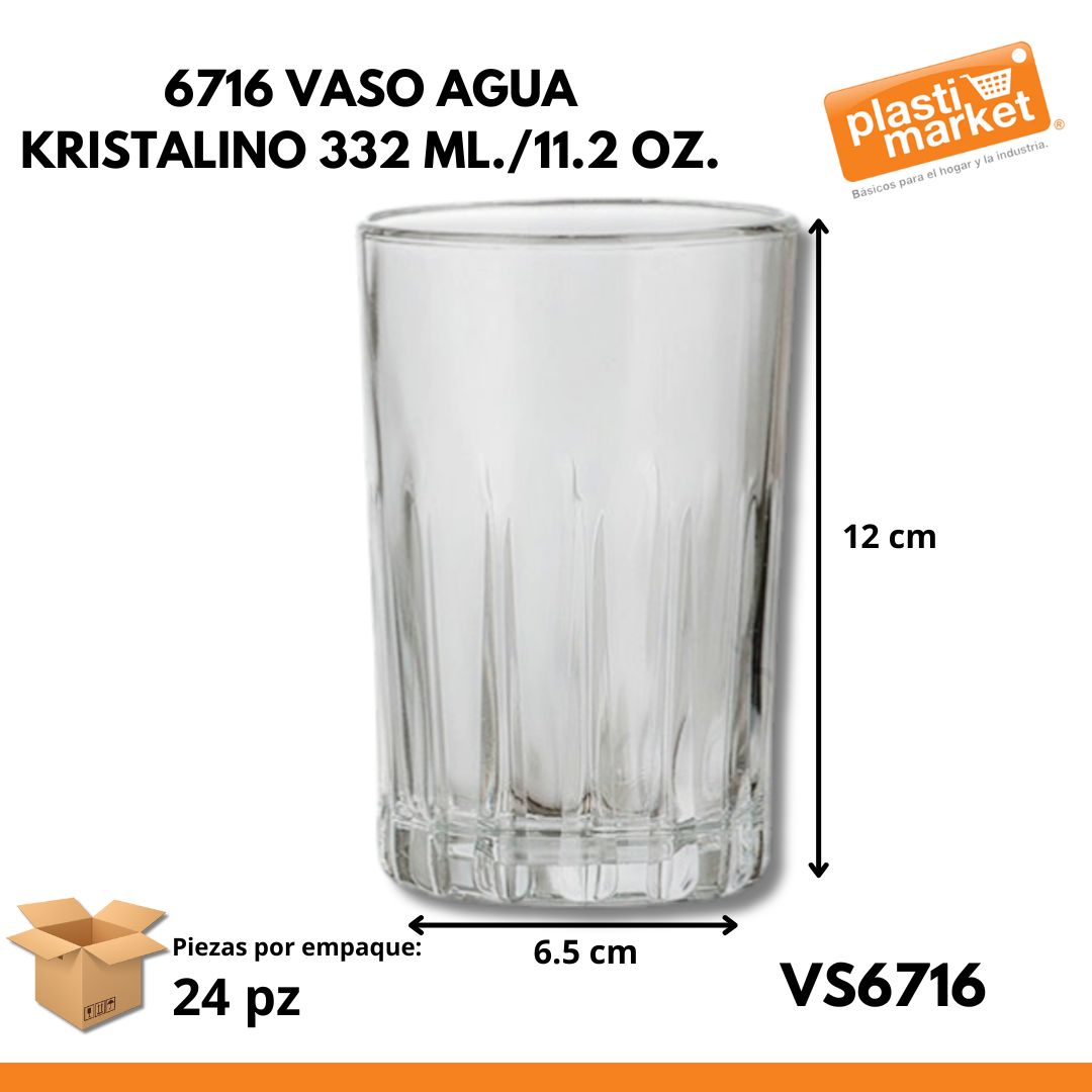6716 VASO AGUA KRISTALINO 332 ML./11.2 OZ.