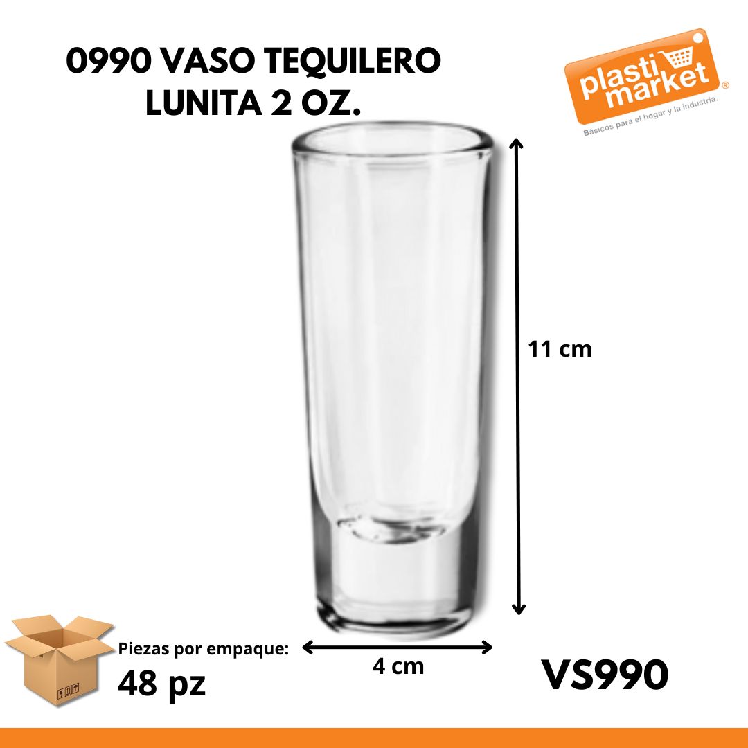 0990 VASO TEQUILERO LUNITA 2 OZ.