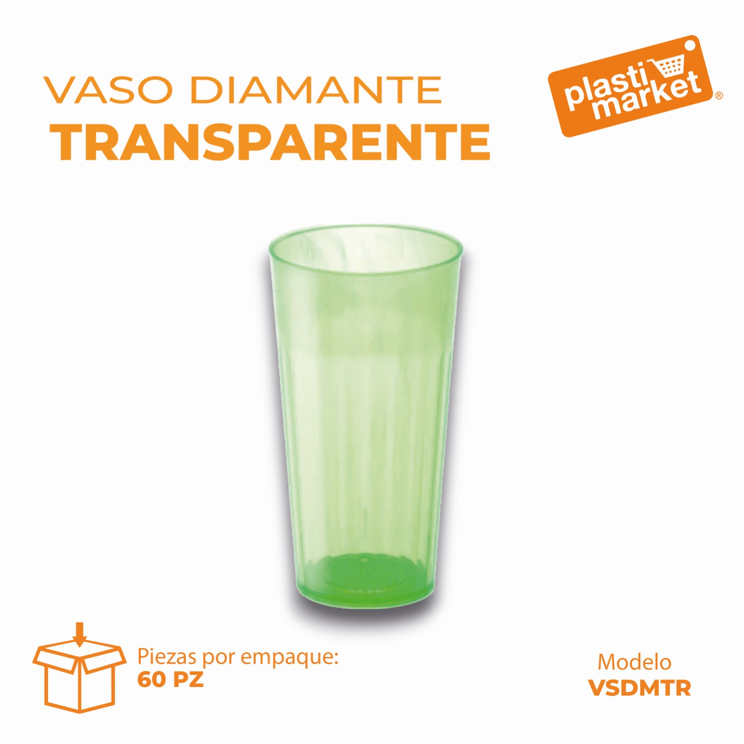 0804 VASO DIAMANTE TRANSPARENTE