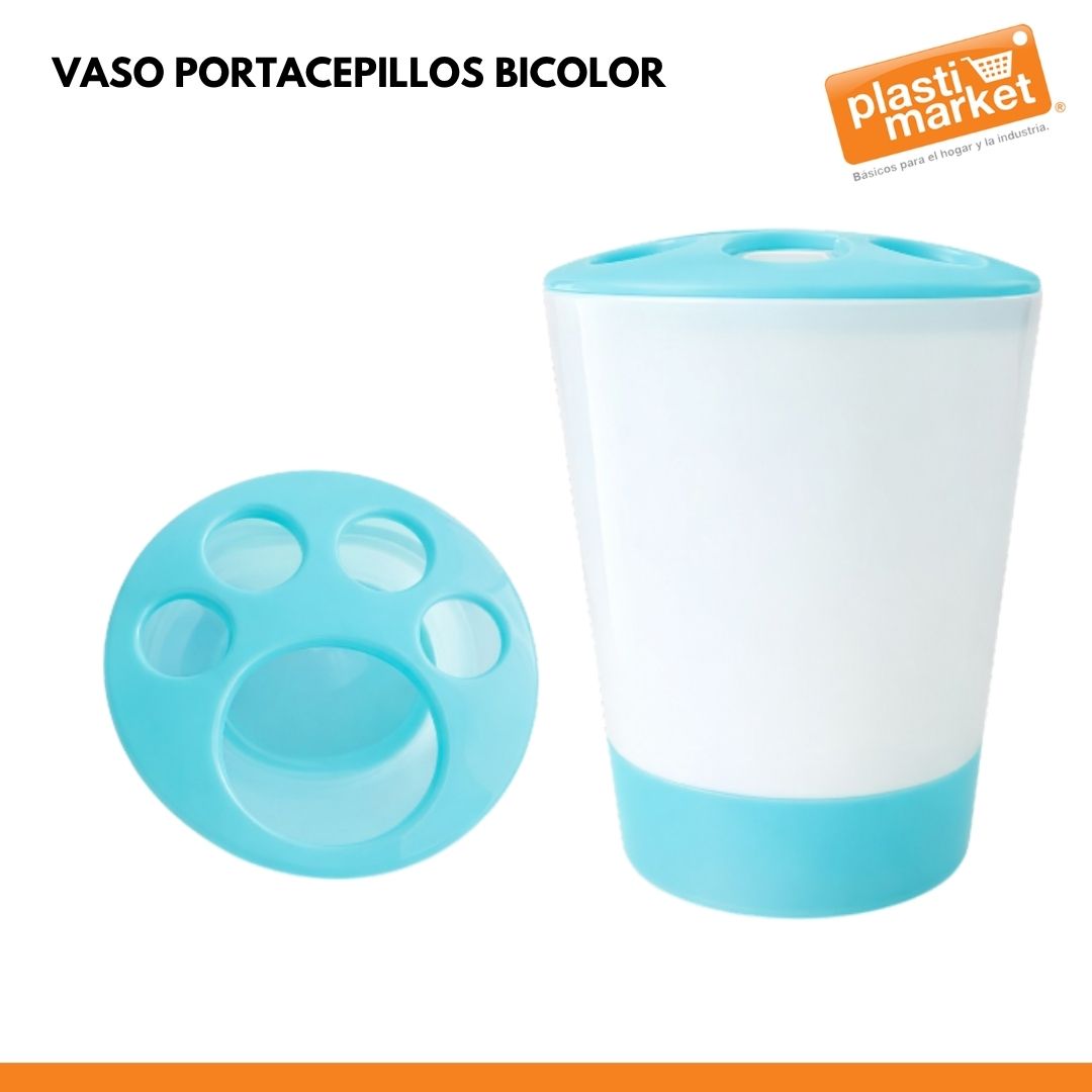 VASO PORTACEPILLOS BICOLOR