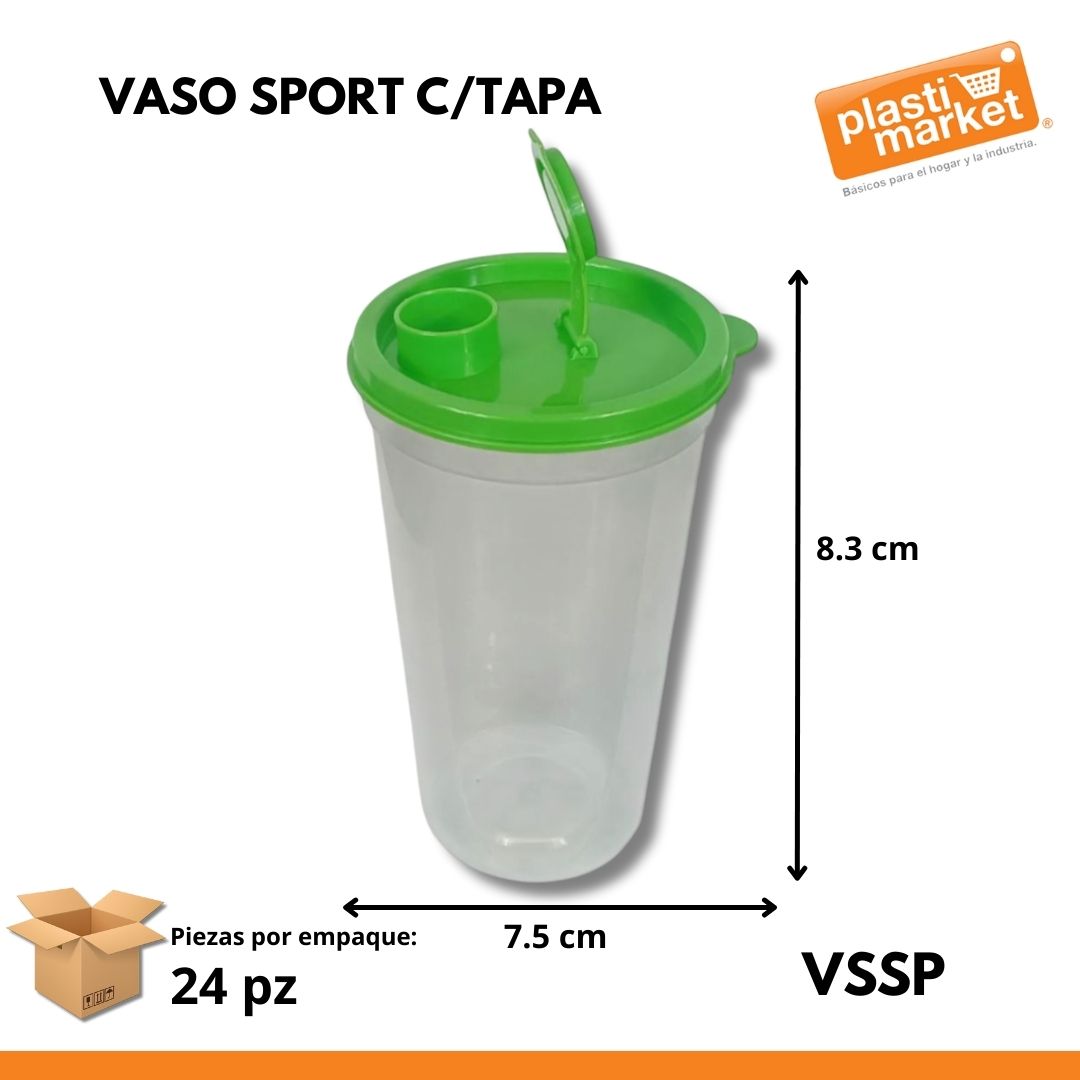 VASO SPORT C/TAPA
