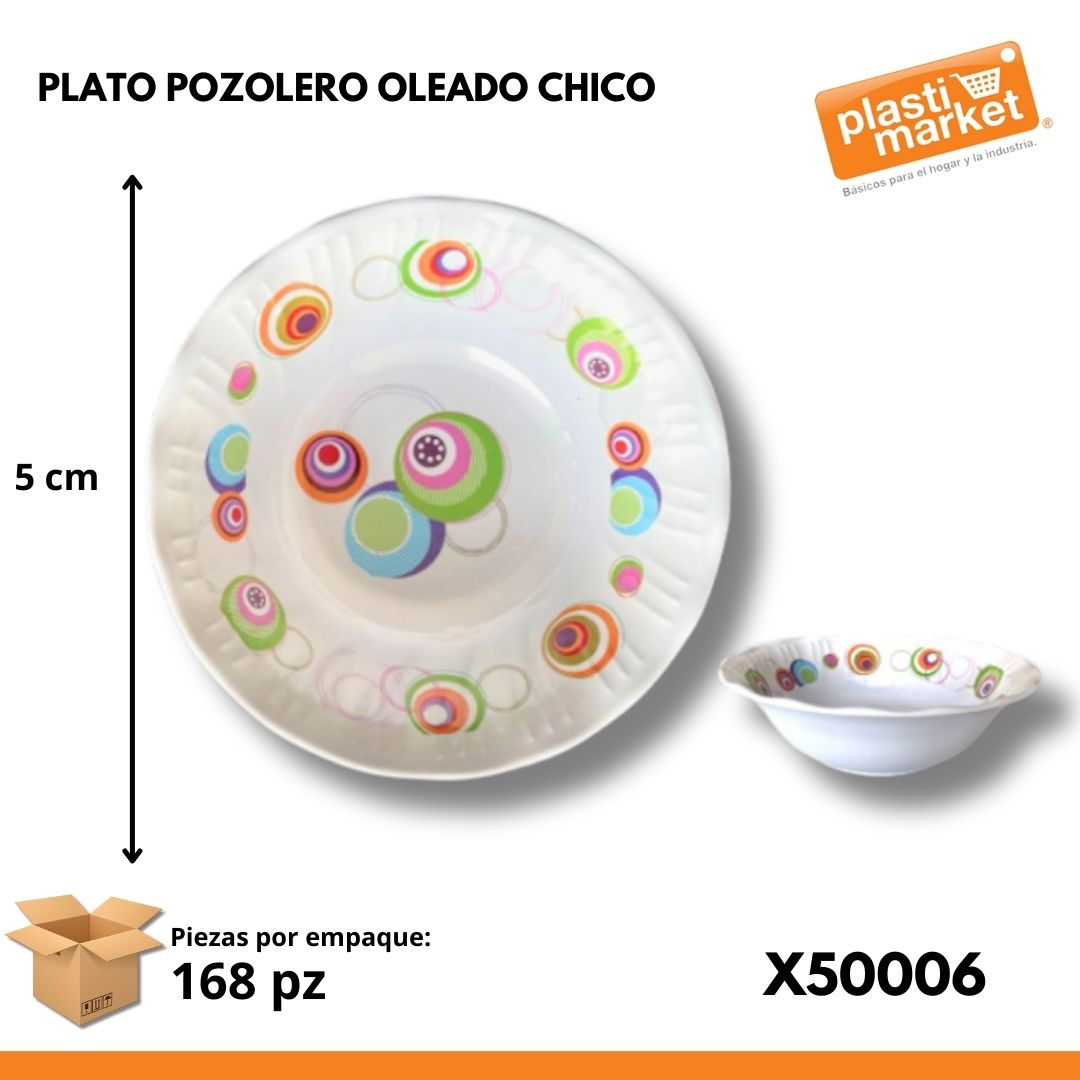 X50006 PLATO POZOLERO OLEADO CHICO