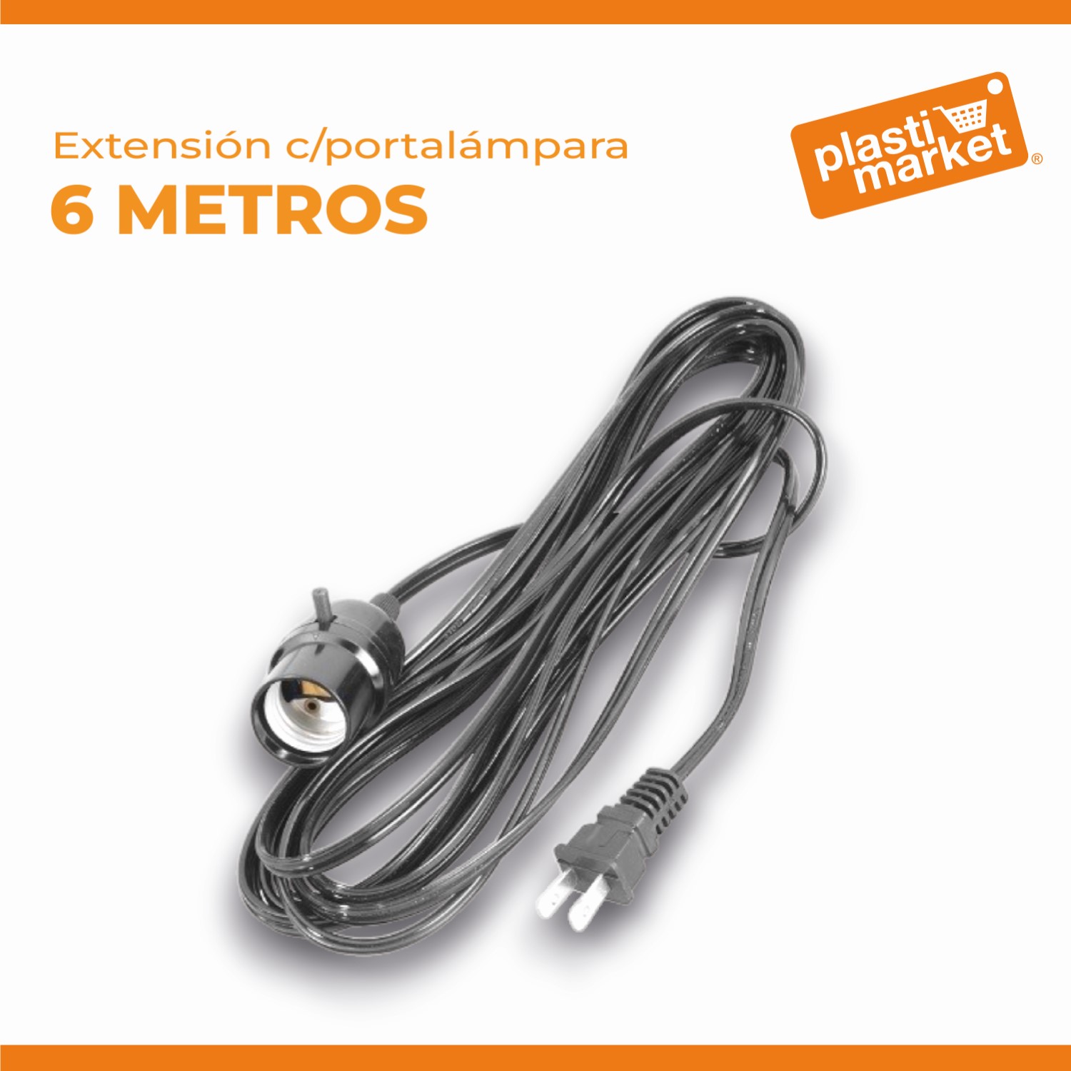 0821 EXTENSION C/PORTALAMPARA 6 MTS.