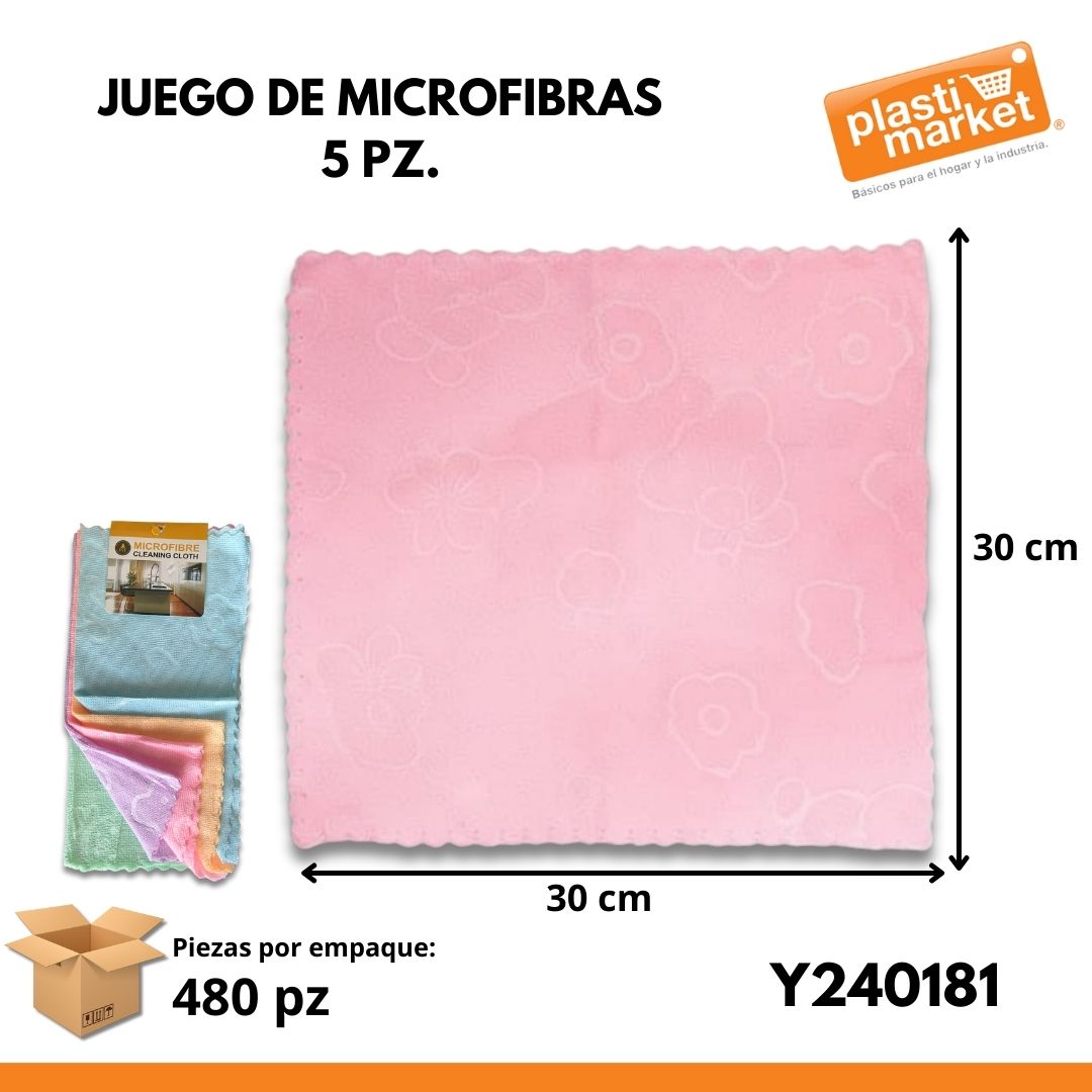 Y240181 JUEGO DE MICROFIBRAS 5 PZ.
