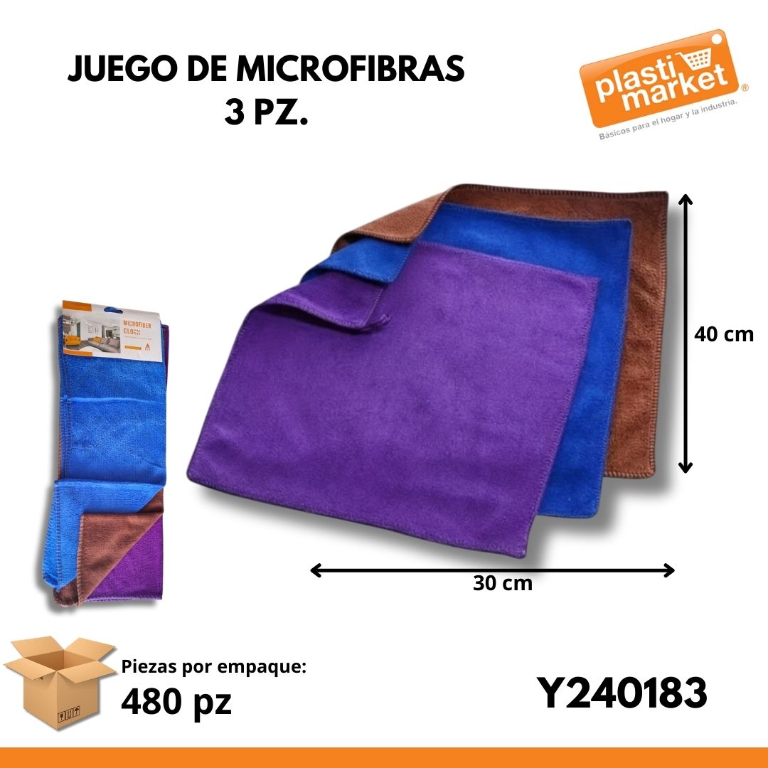 Y240183 JUEGO DE MICROFIBRAS 3 PZ.