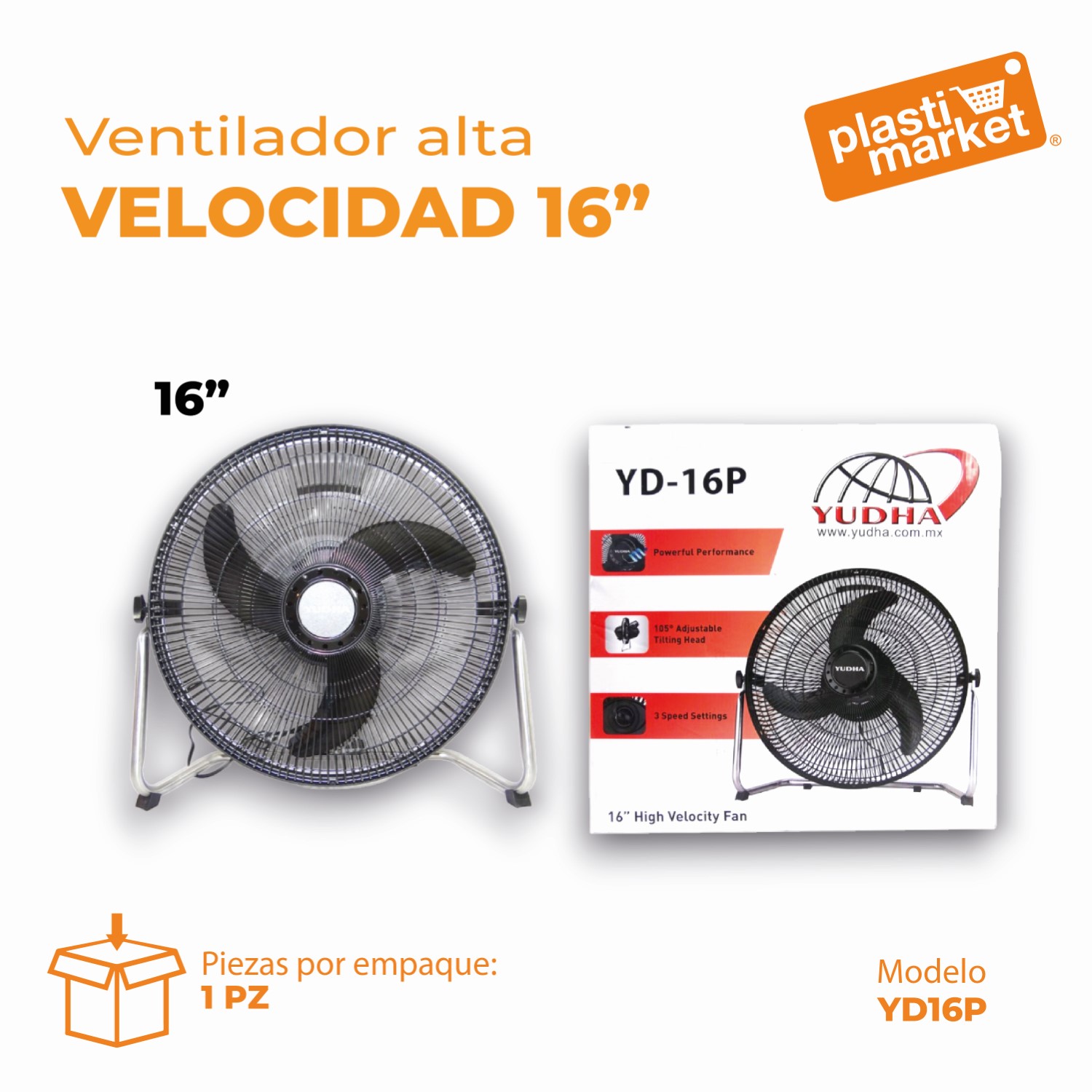 YD-16P VENTILADOR ALTA VELOCIDAD 16"