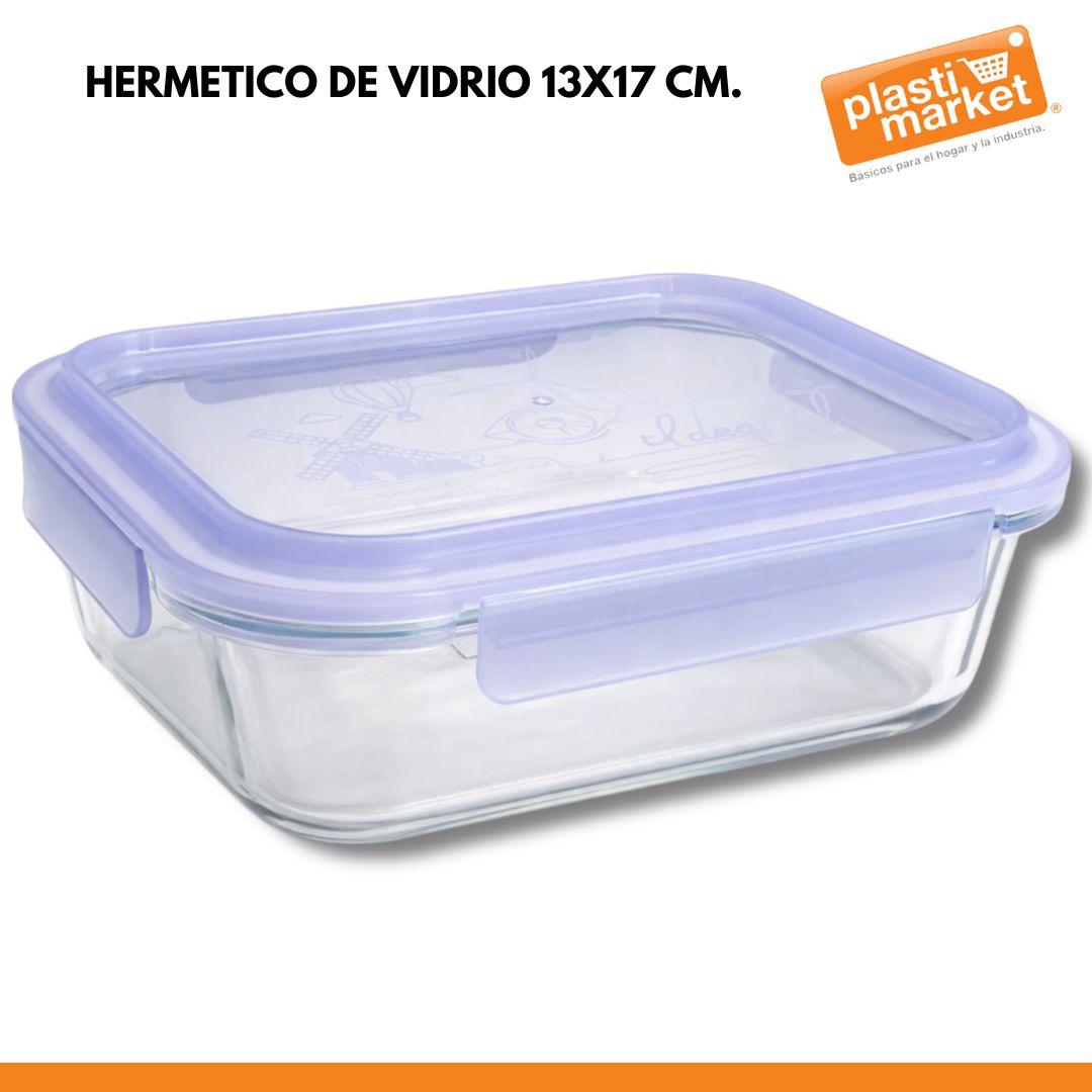 YHS24432 HERMETICO DE VIDRIO 13X17 CM.