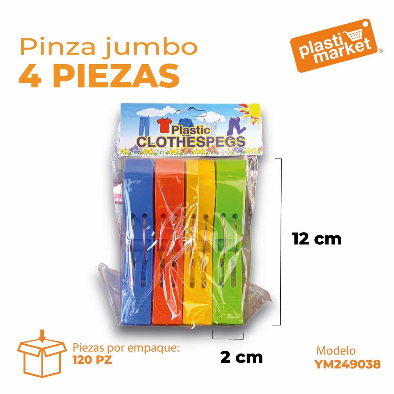 YM249038 PINZA JUMBO 4 PZ.