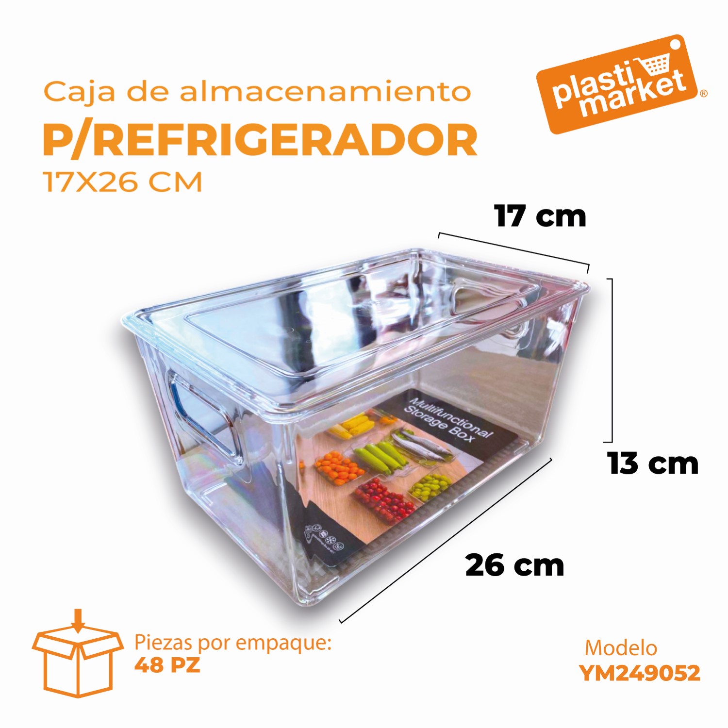 YM249052 CAJA DE ALMACENAMIENTO P/REFRIGERADOR 17X26 CM.