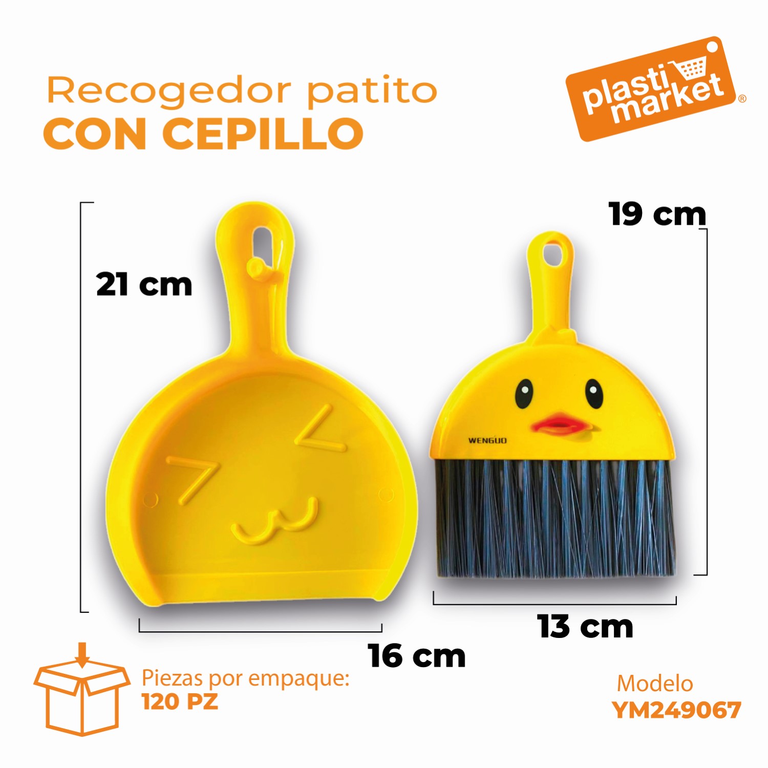 YM249067 RECOGEDOR PATITO C/CEPILLO