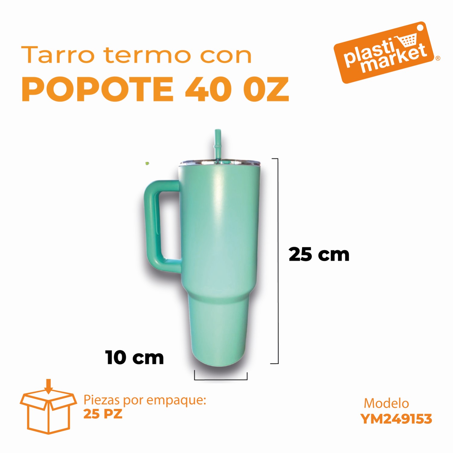 YM249153 TARRO TERMO C/POPOTE 40 OZ.