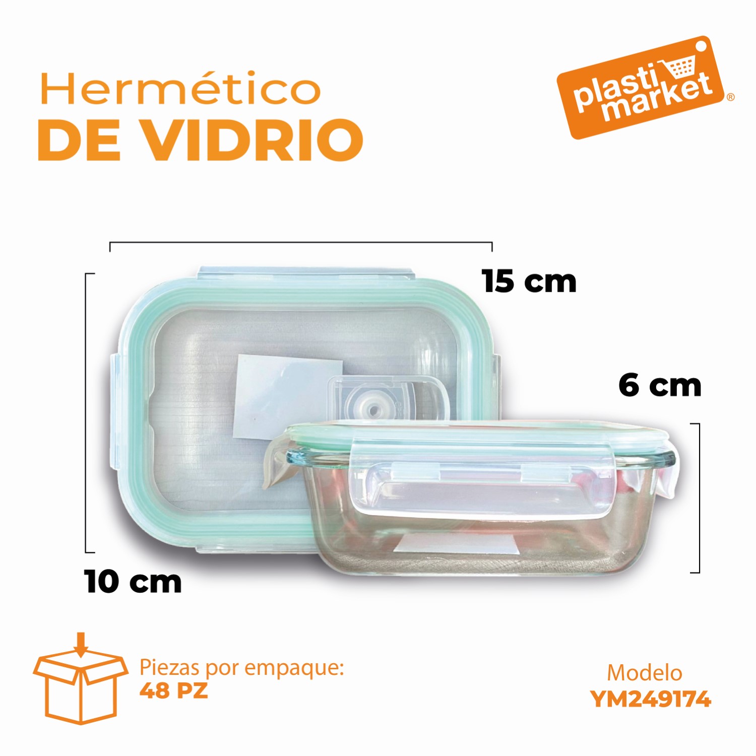 YM249174 HERMETICO DE VIDRIO 410 ML.