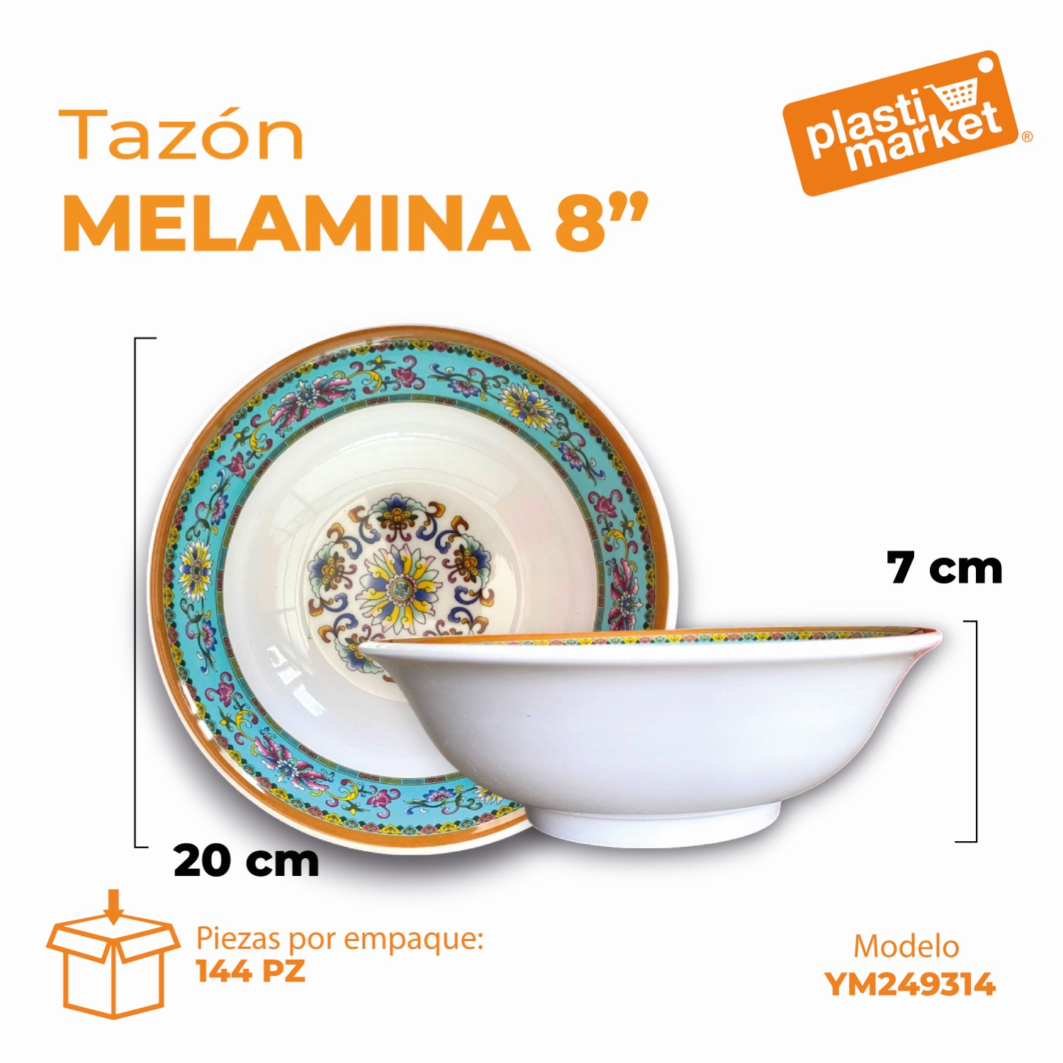 YM249314 TAZON MELAMINA 8"