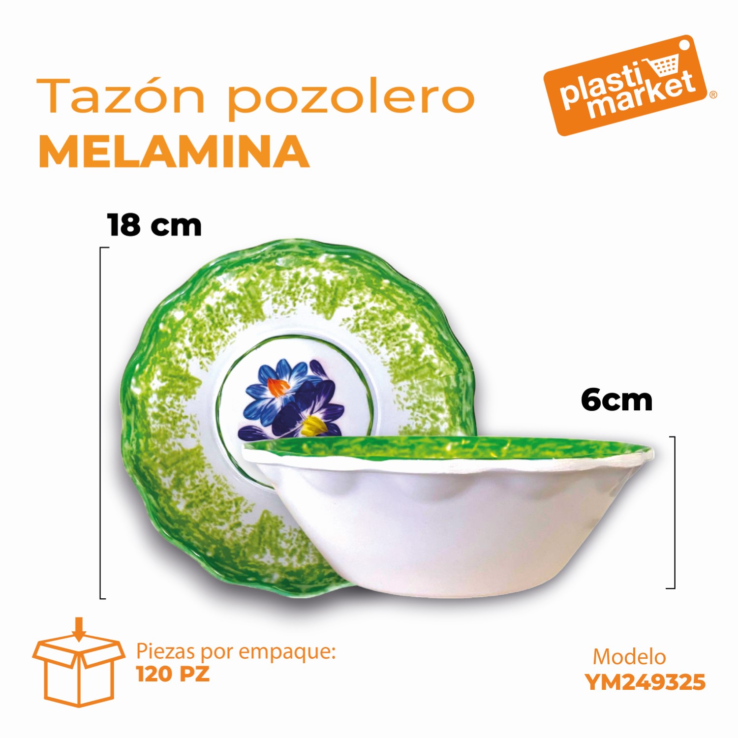 YM249325 TAZON  POZOLERO MELAMINA (3224A-7)