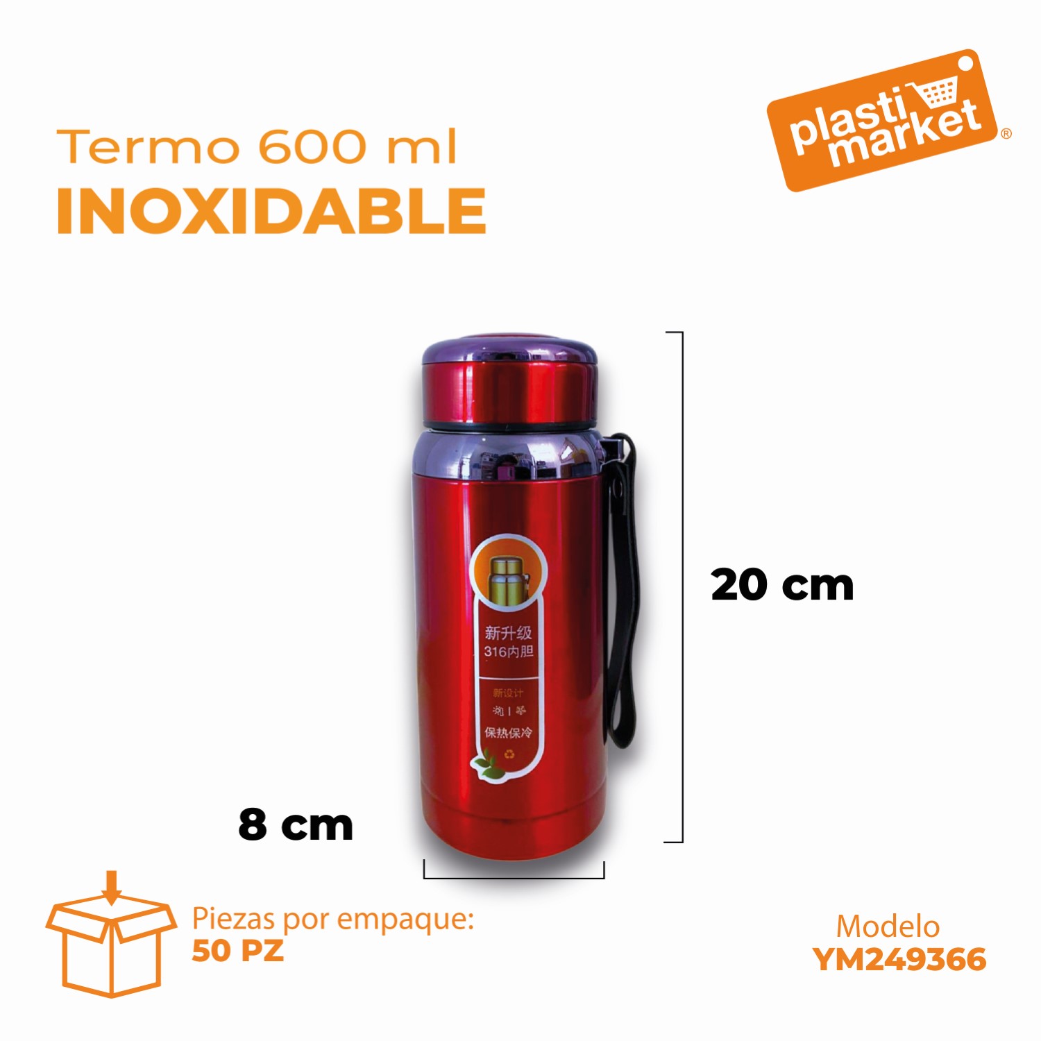 YM249366 TERMO INOXIDABLE 600 ML.