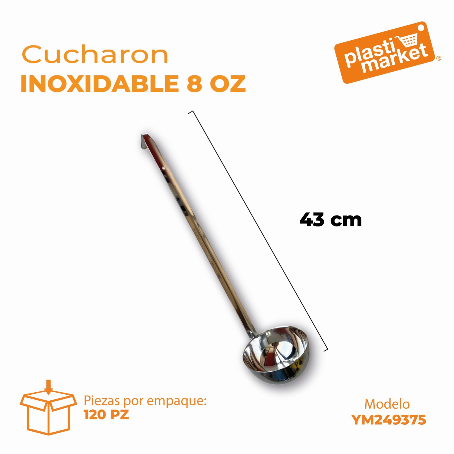 YM249375 CUCHARON INOXIDABLE 8 OZ.
