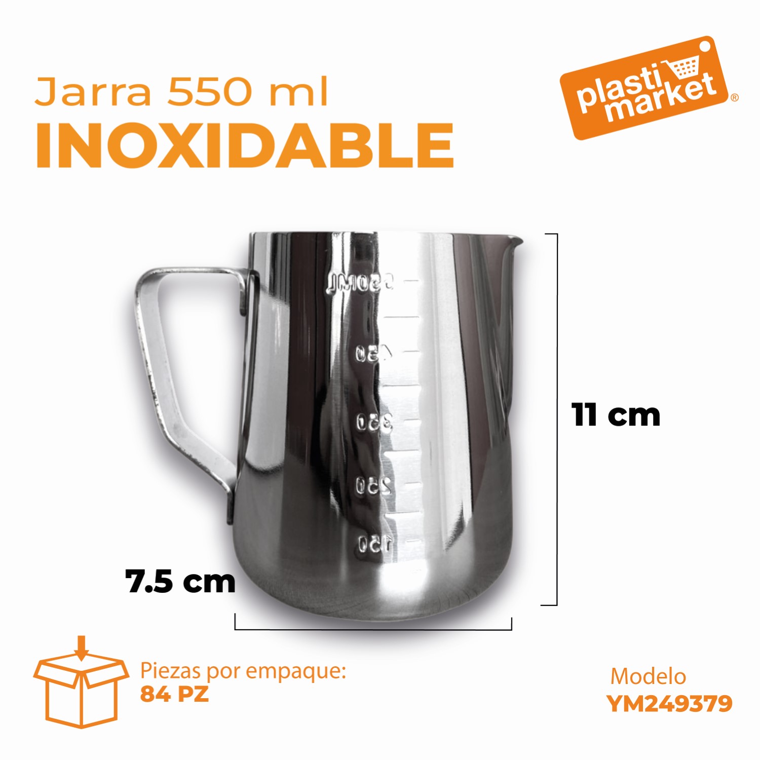YM249379 JARRA CAPPUCCINO INOXIDABLE 550 ML.